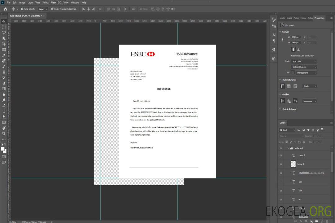Référence Israël , HSBC , closure template